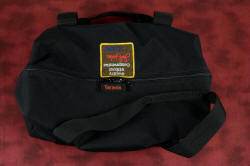 "Taranis" heavy ballistic cordura nylon duffle with removable name tag, embroidered