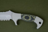 Olive and black G10 fiberglass reinforced laminate composite epoxide handle material